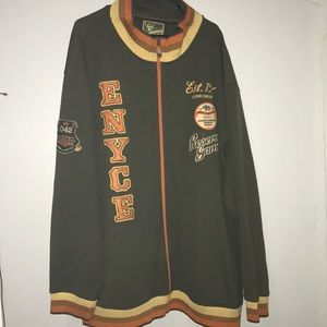 Enyce sweater it’s orange , green , cream